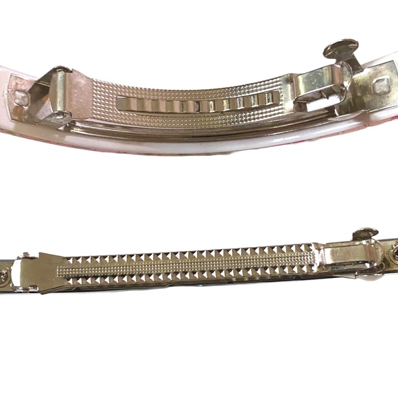 Floral Resin Bar Barrette Pair - Picture 5 of 5